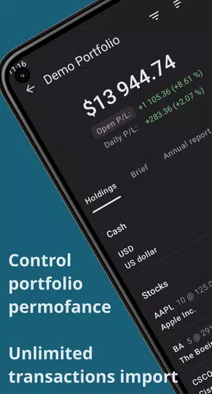 Investing portfolio tracker Screenshot 0