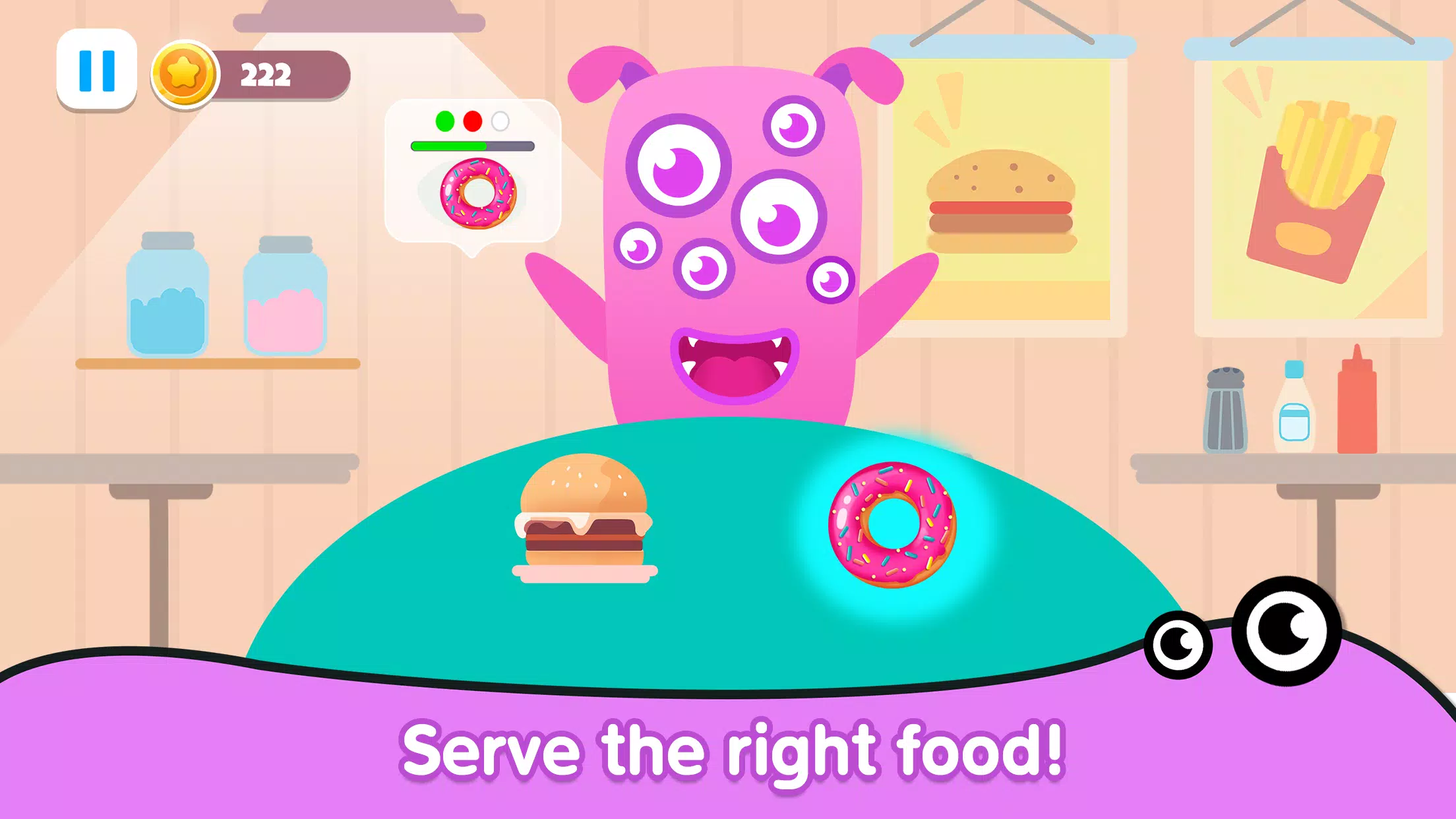 Kitchen monster games for kids Captura de tela 1