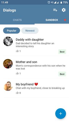 Fake Chat Messenger — TeleFake Captura de tela 2
