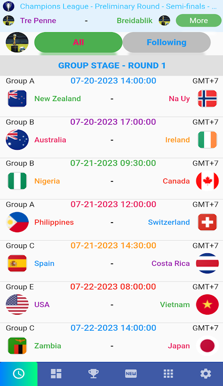 Female Cup Matches Capture d'écran 0