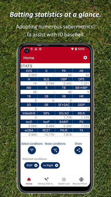 Batting STATS Manager スクリーンショット 0