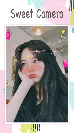 Live face sticker sweet camera Captura de tela 0