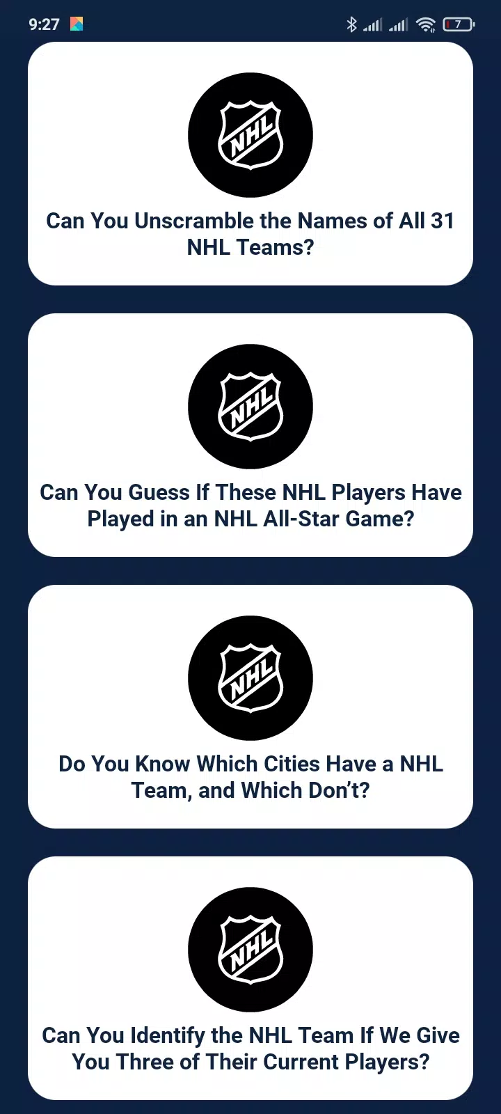 Trivia Game For NHL Addict! Скриншот 0