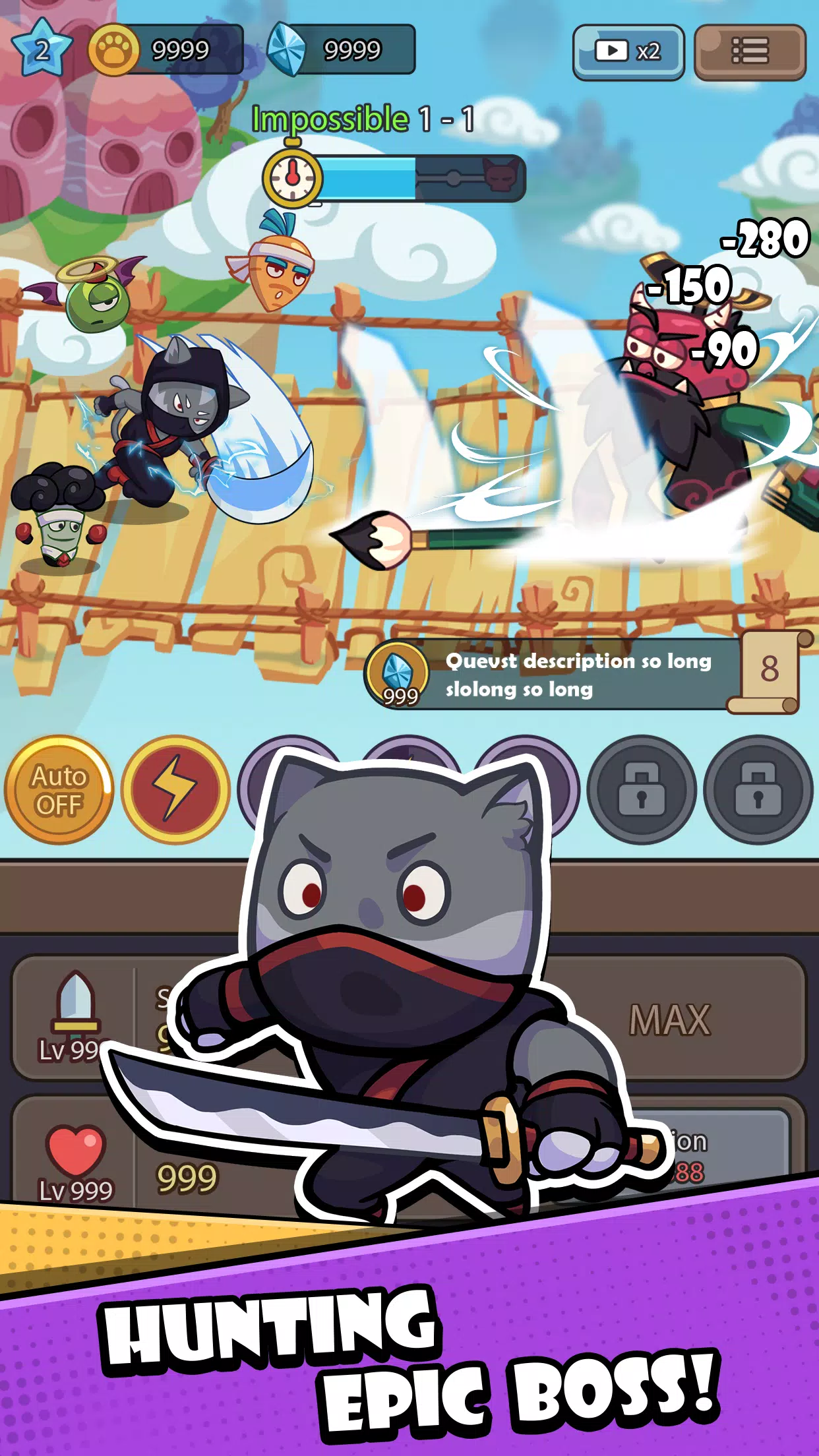 Cat Hero: Idle RPG War Zrzut ekranu 3