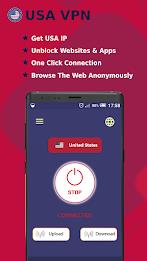 USA VPN -Safe Secure VPN Proxy ဖန်သားပြင်ဓာတ်ပုံ 0