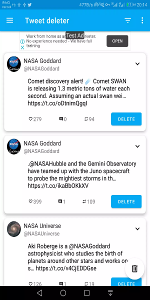 Tweet Deleter - Delete Your Tweets Screenshot 2
