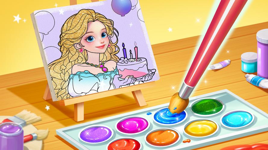 Princess Game Fantasy Coloring স্ক্রিনশট 0