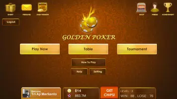 Golden Poker ဖန်သားပြင်ဓာတ်ပုံ 1