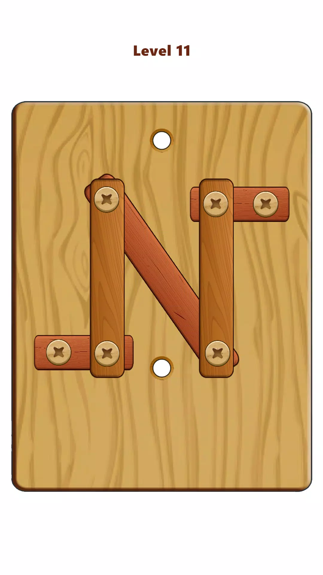 Wood Nuts & Bolts Puzzle Tangkapan skrin 0