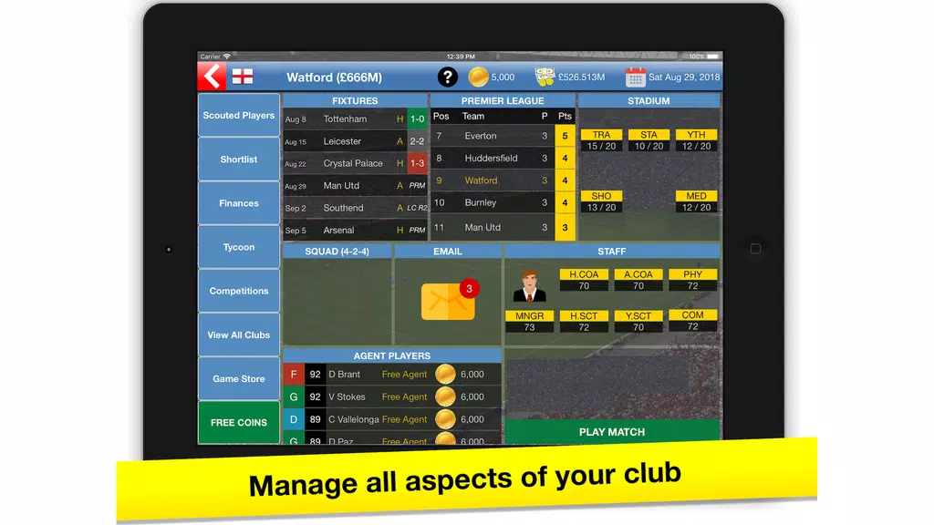Soccer Tycoon: Football Game ภาพหน้าจอ 0