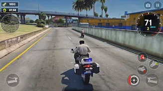 US Police Bike Rider Simulator Ekran Görüntüsü 0