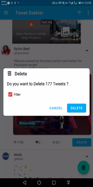 Tweet Deleter - Delete Your Tweets Zrzut ekranu 0