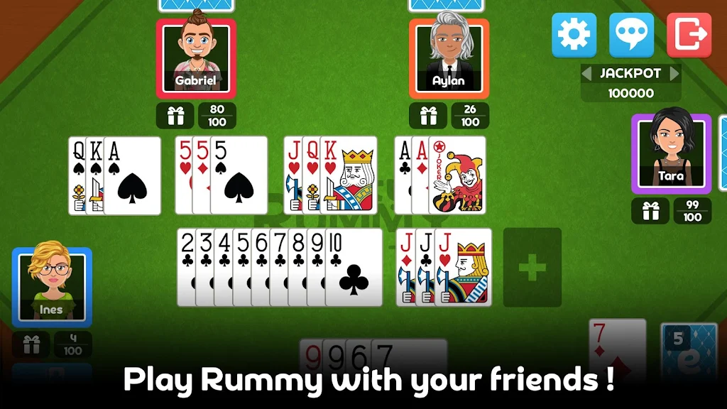 Multiplayer Rummy Game Schermafbeelding 2