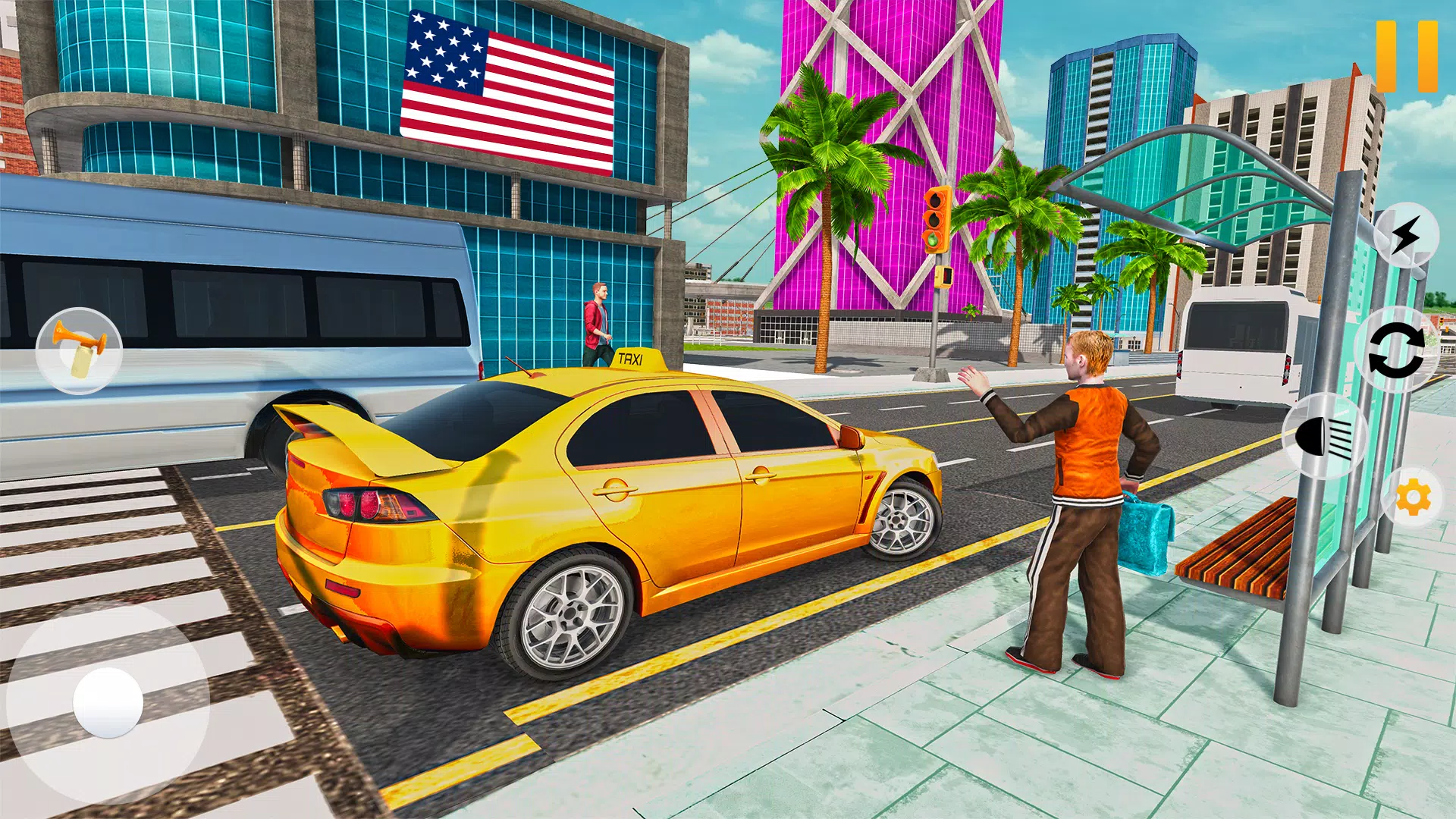 Taxi Car Driving : Taxi Sim 3D Ekran Görüntüsü 1