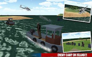 Police Boat Shooting Games 3D Schermafbeelding 1