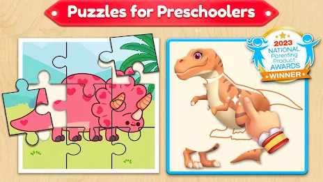 Dino Puzzle Games for Toddlers Ảnh chụp màn hình 0