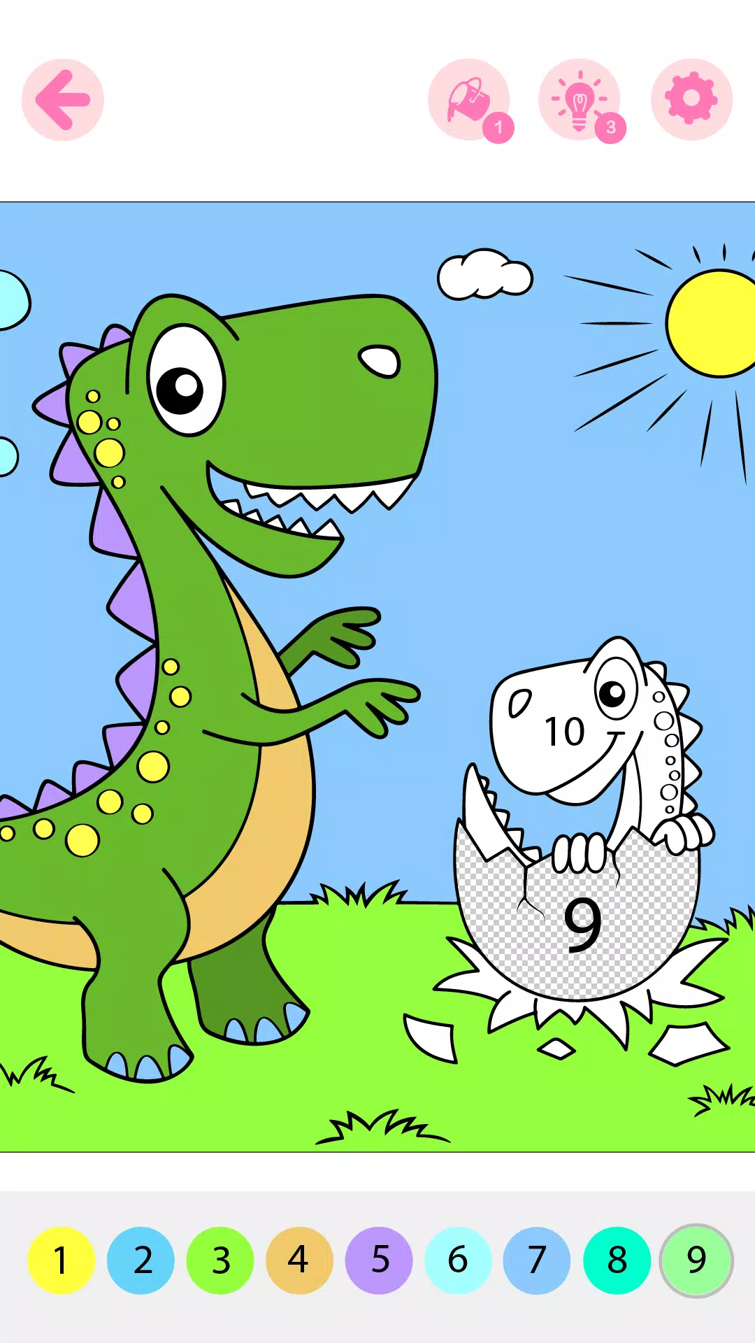 Kids Coloring Book by Numbers Screenshot 3