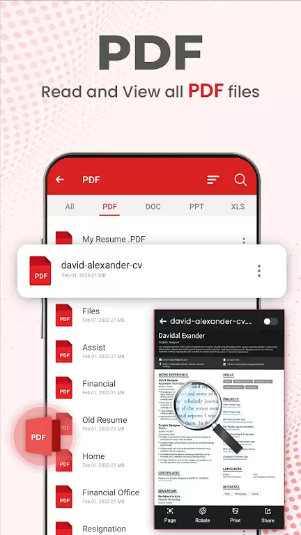 Document Reader PDF Reader Zrzut ekranu 1