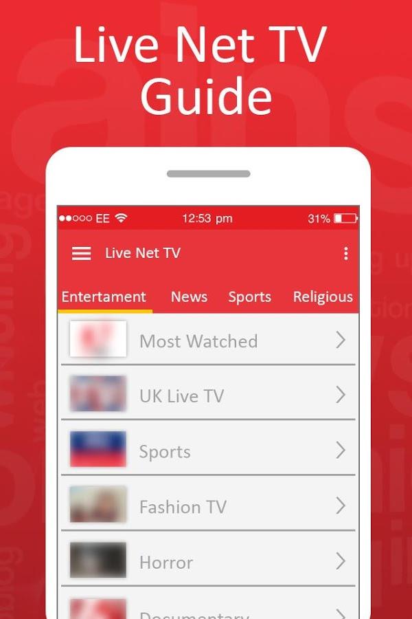 Live Net TV Streaming Guide ภาพหน้าจอ 1