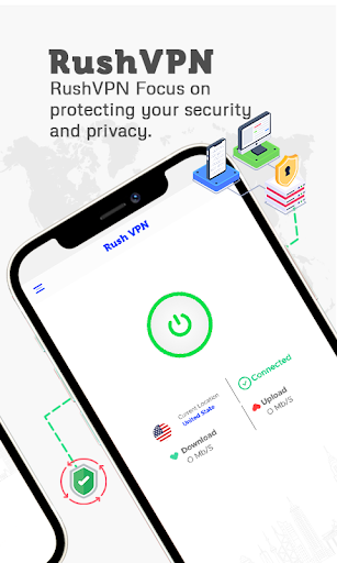 Rush VPN - Secure and Fast VPN Tangkapan skrin 0