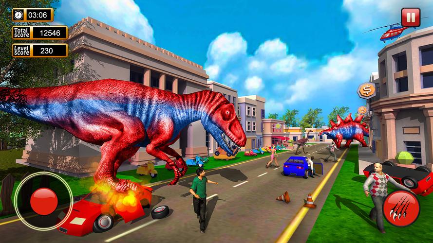 Dinosaur Games City Rampage स्क्रीनशॉट 1