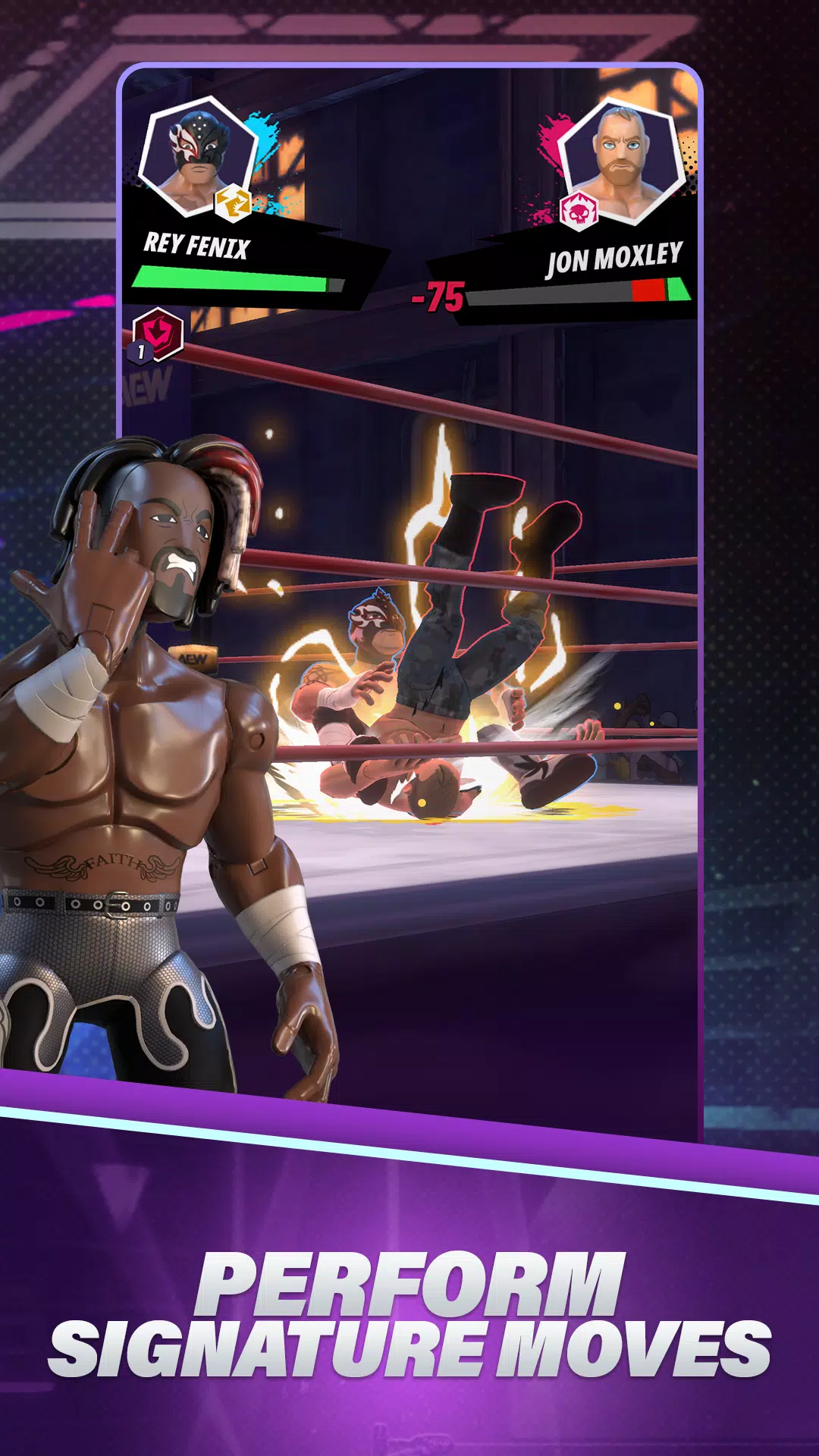 AEW: Figure Fighters Wrestling Screenshot 1