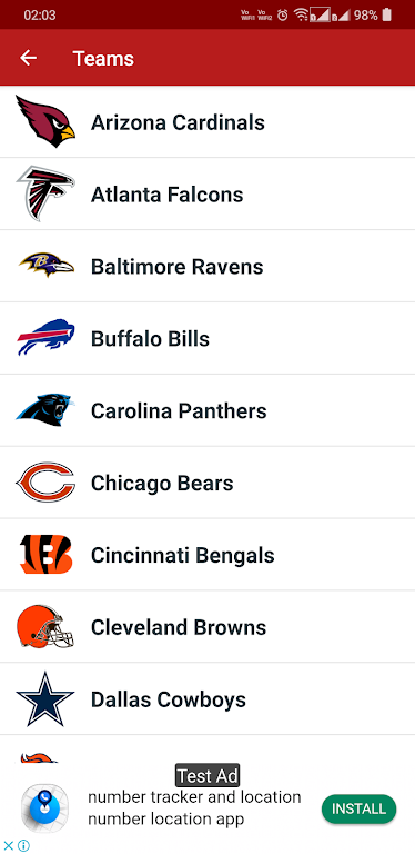 NFL 2024 Schedule Scores Captura de tela 3
