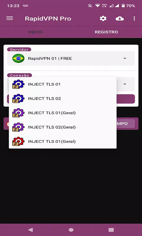 RapidVPN PRO Tangkapan skrin 1