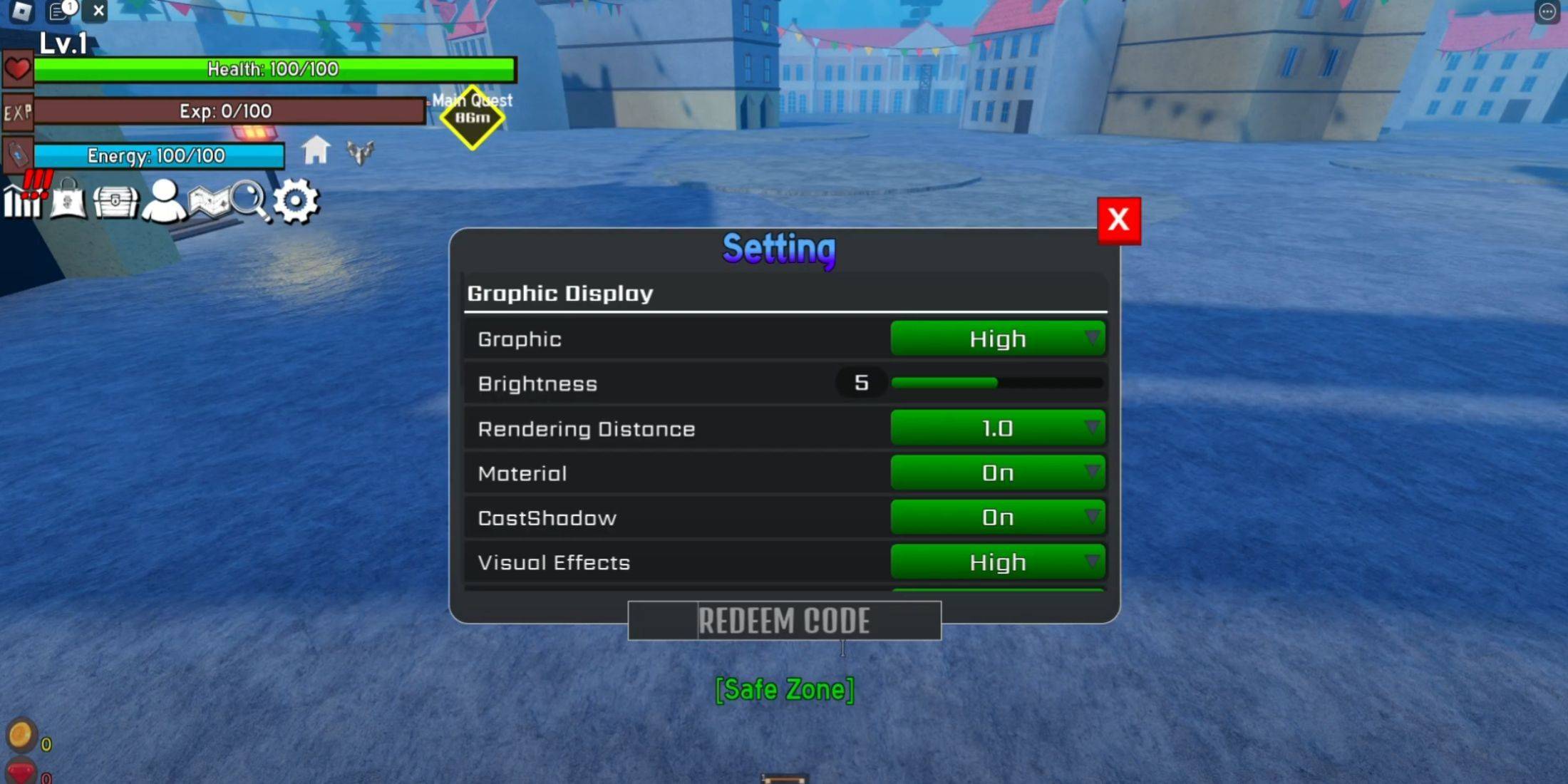 Master Pirate Settings Menu