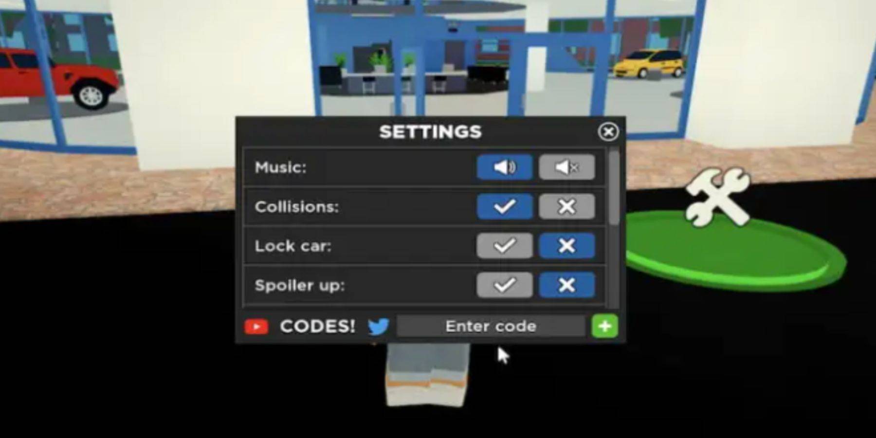 Car Dealership Tycoon Code Redemption Interface