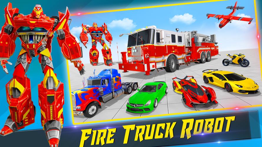 Fire Truck Robot Car Game スクリーンショット 3