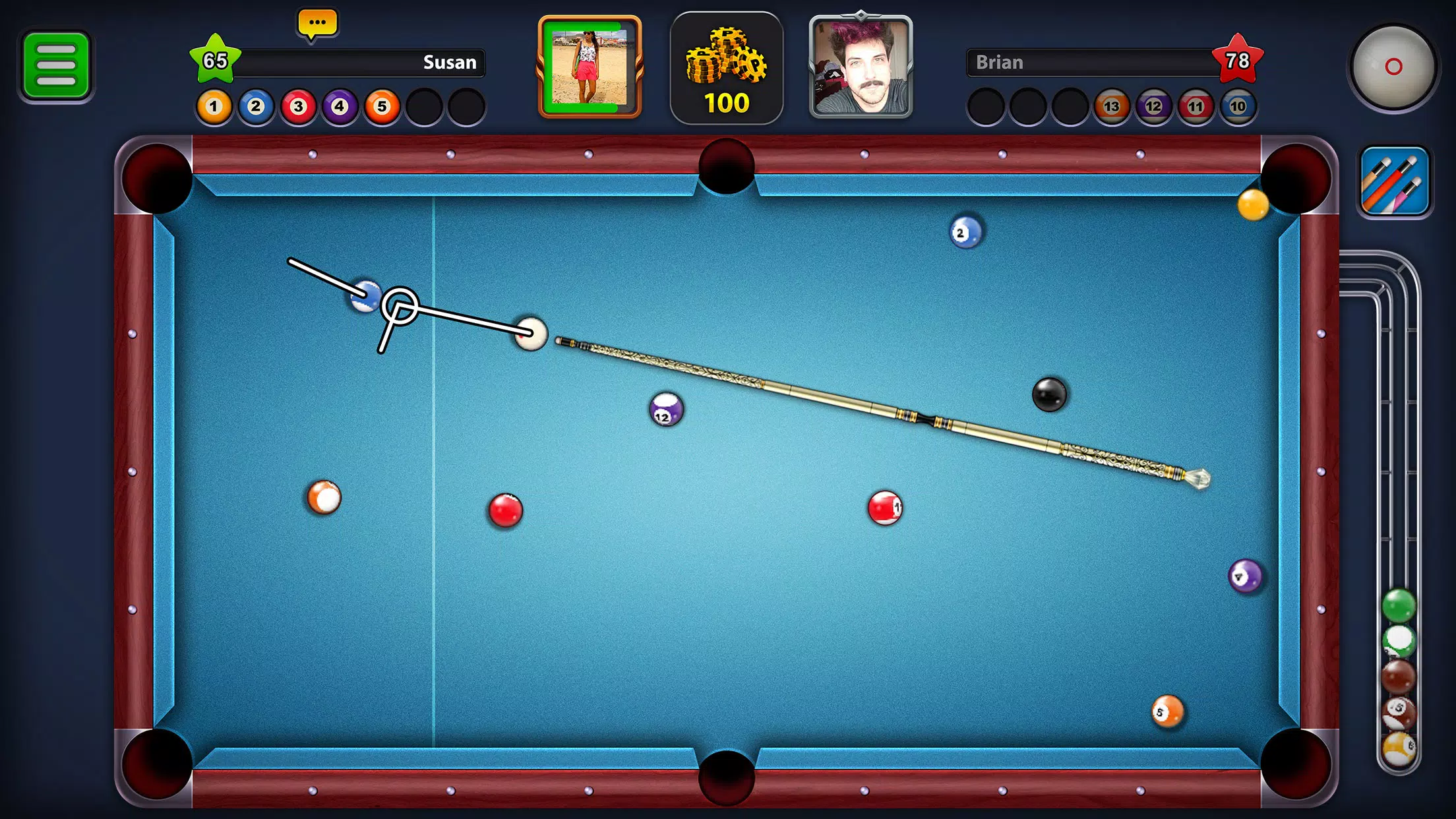 Billiards Game: 8 Ball Pool Captura de pantalla 2