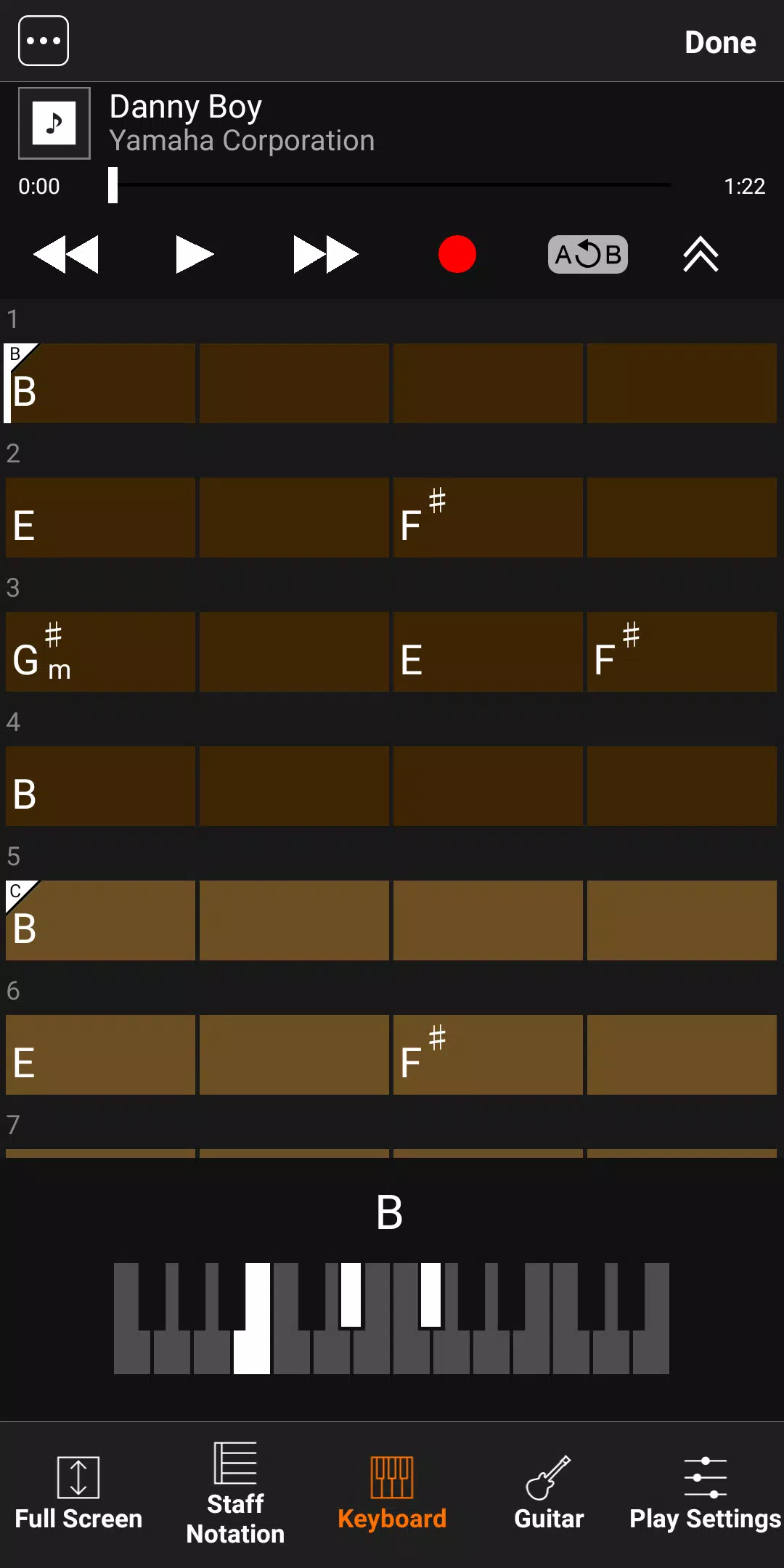 Chord Tracker Ekran Görüntüsü 1