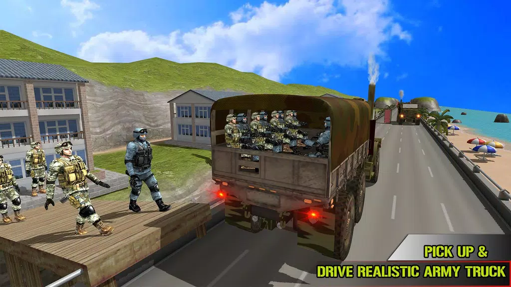 US Army Transporter Truck Game 螢幕截圖 0