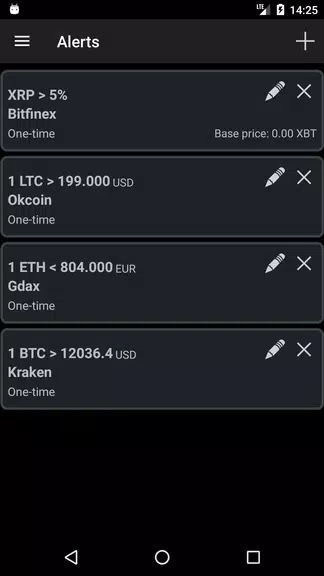 Bitcoin Ticker Widget Captura de tela 3