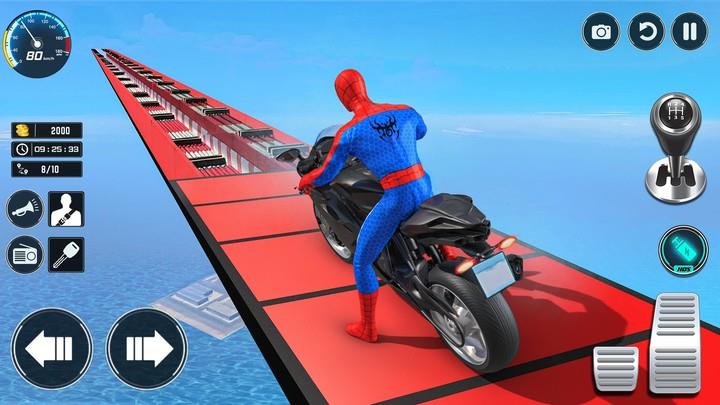 Superhero Bike Stunt Games GT Captura de tela 0