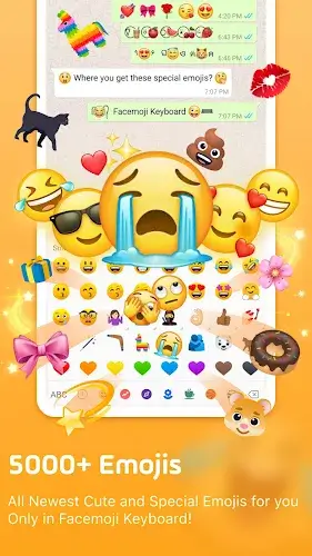 Clavier Emoji Facemoji&Thèmes Screenshot 1