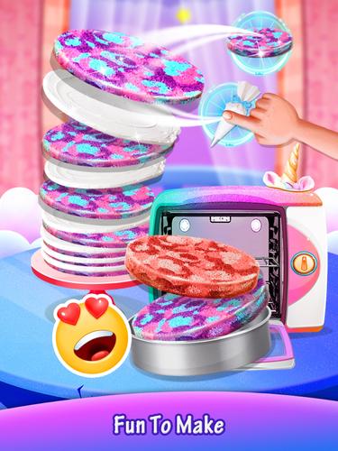 Galaxy Unicorn Cake Captura de pantalla 1