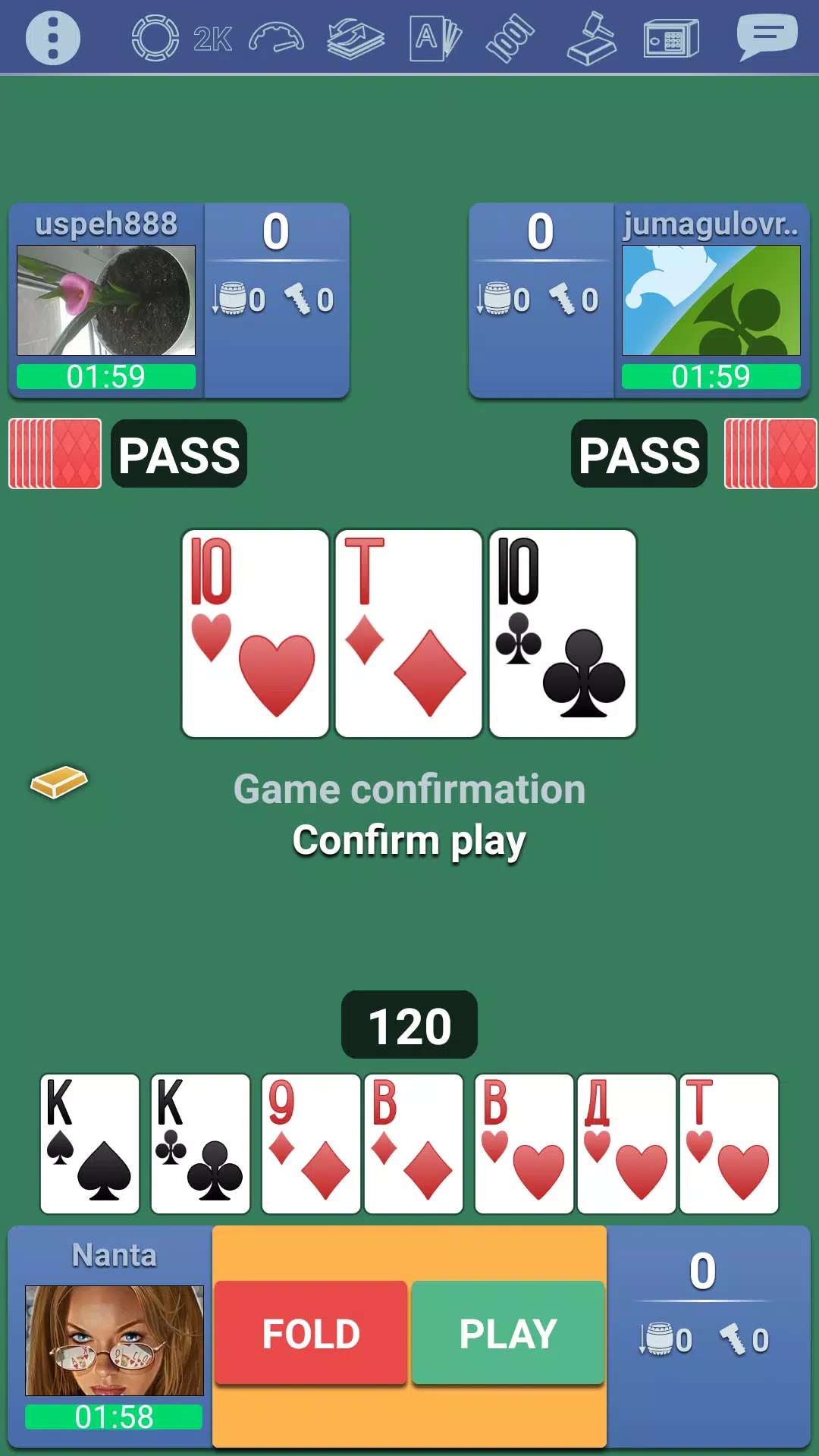 Thousand 1000 Online card game स्क्रीनशॉट 0