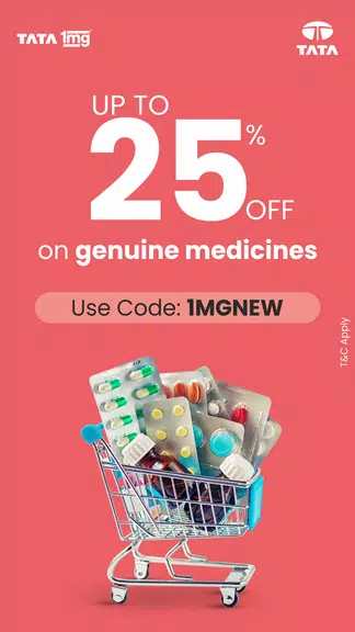 TATA 1mg Online Healthcare App スクリーンショット 0