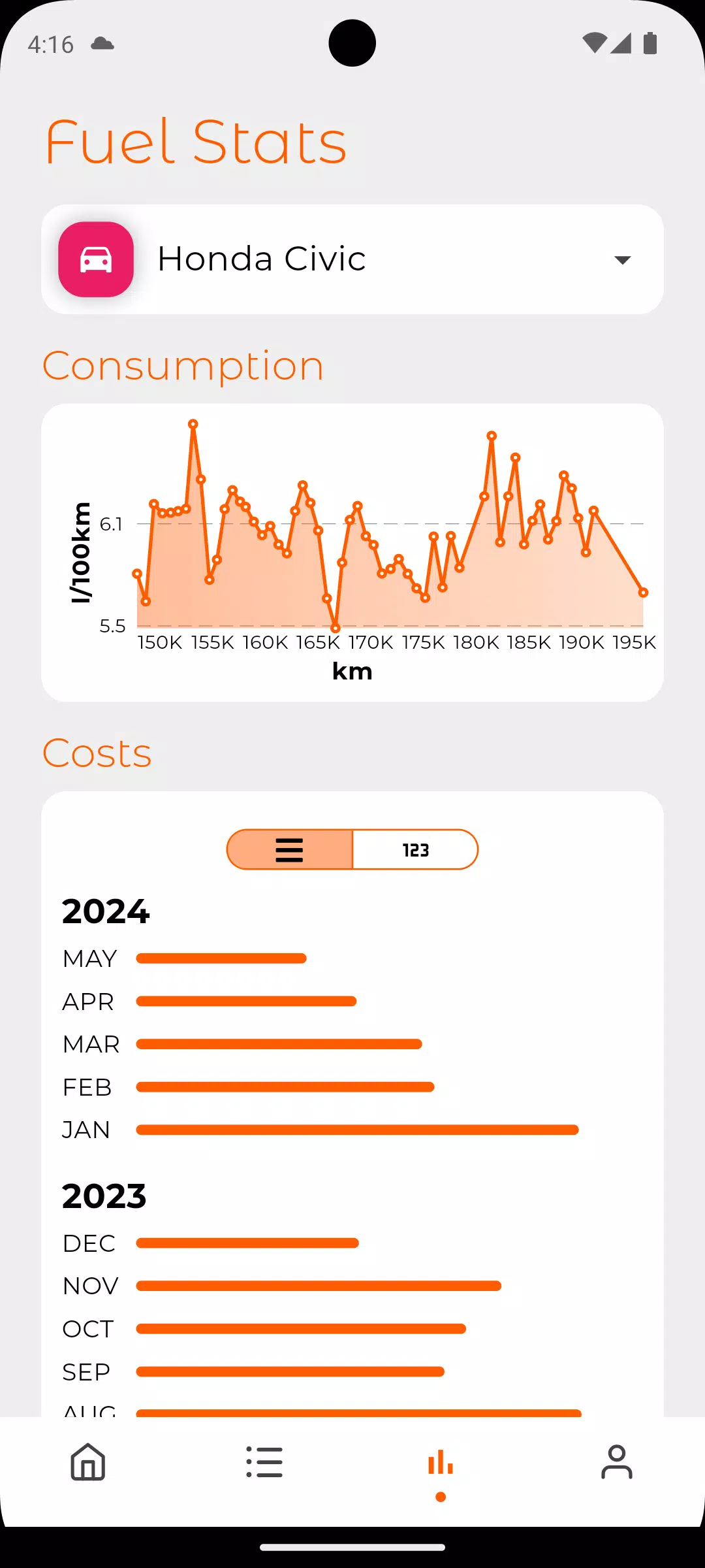 Fuel Log Zrzut ekranu 2