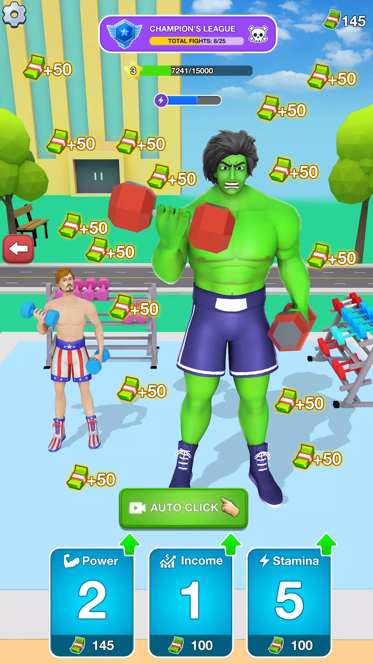 Gym Clicker Hero: Idle Muscles ဖန်သားပြင်ဓာတ်ပုံ 0