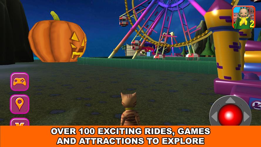 Halloween Cat Theme Park 3D应用截图第0张