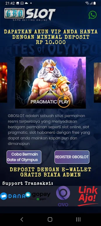 Schermata GBOSLOT : Slot Pragmatic Play 1