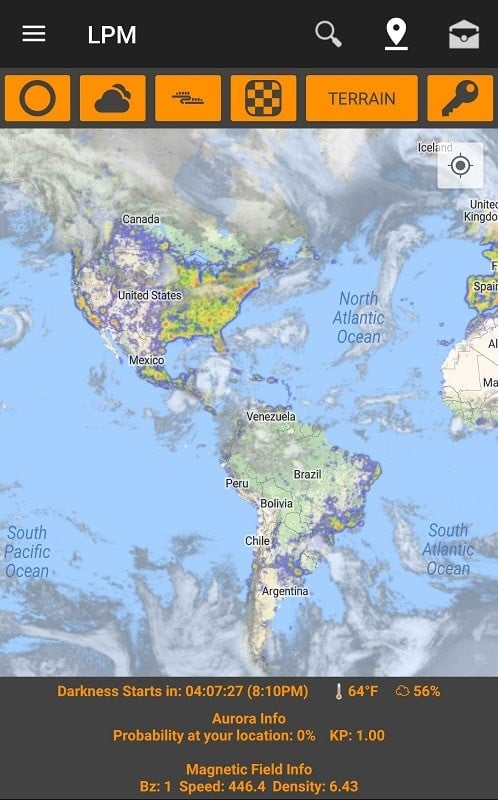 Light Pollution Map - Dark Sky 螢幕截圖 2