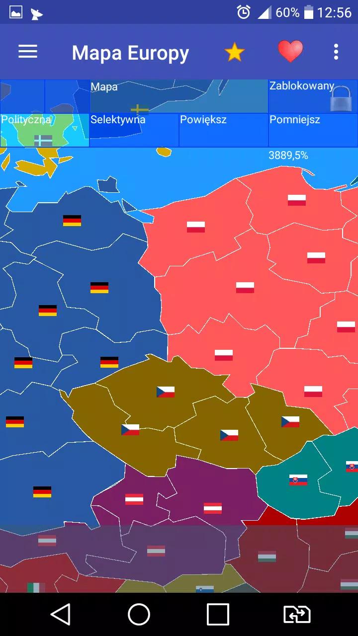 Europe map Tangkapan skrin 2