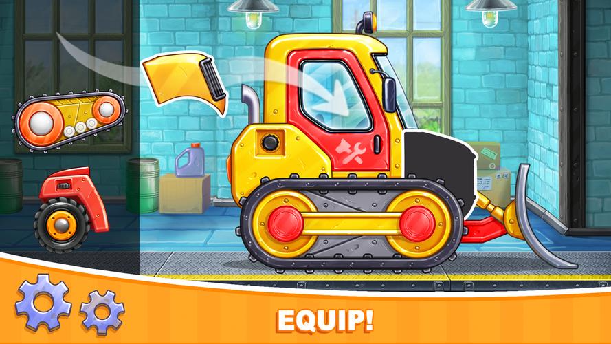 Car games Bulldozer for kids 5 スクリーンショット 0