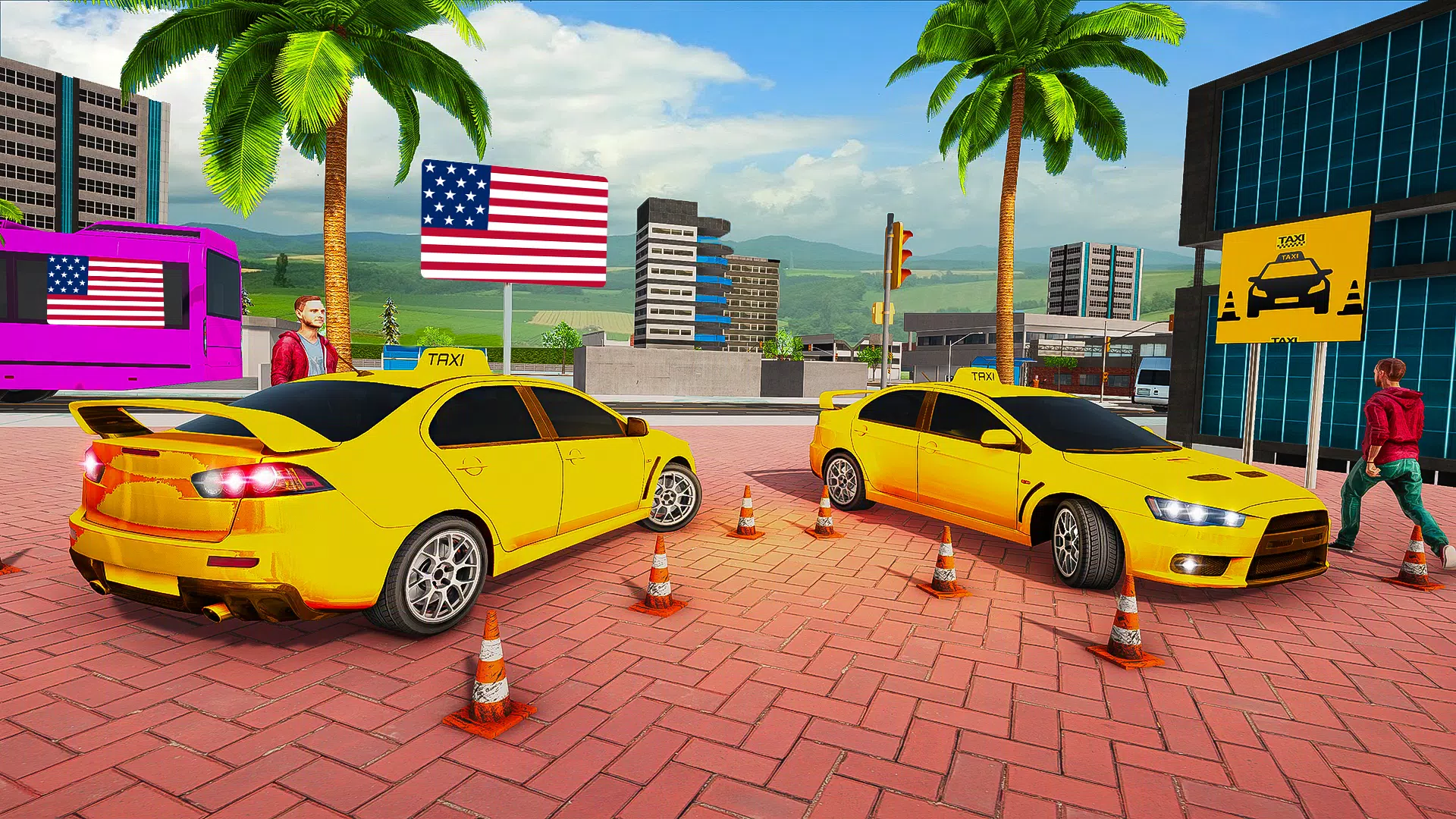 Taxi Car Driving : Taxi Sim 3D Schermafbeelding 3