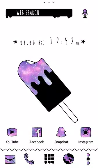 Popsicle Galaxy Theme Ekran Görüntüsü 0