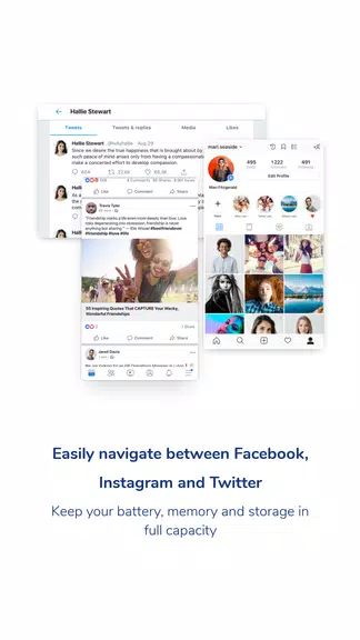 Social One - Facebook, Instagr Capture d'écran 1